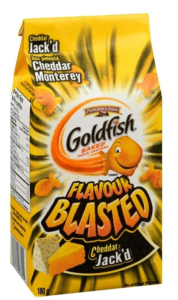 Goldfish Cheddar Jack'd Flavor Blasted, Crackers, 180g