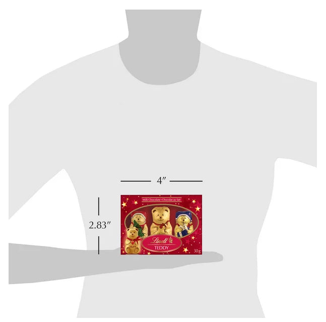 Lindt TEDDY and Friends Teddy Bear Milk Chocolate, Pack of 3, 30g Box