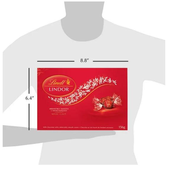 Lindt LINDOR Milk Chocolate Truffles, 156g Box, 13x12g