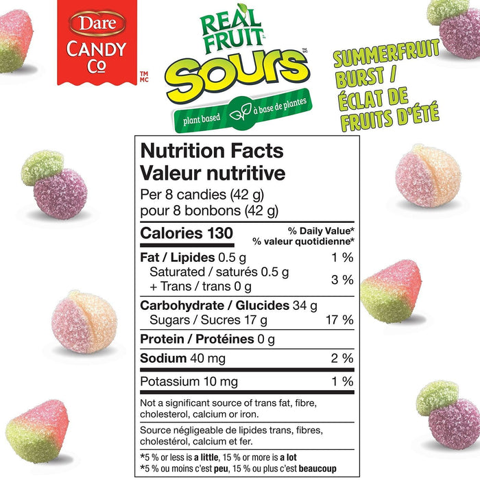 Realfruit Sours Summerfruit Burst Candy 350g Bag