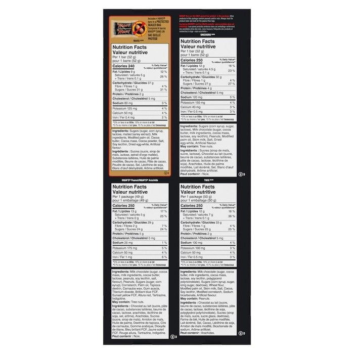 Mars Assorted Full Size Chocolate Bars Variety Box 16 Bars, 812g