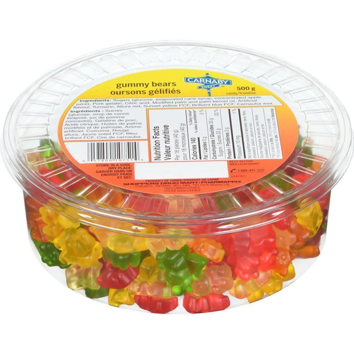 Carnaby Sweet Gummy Bears, 500g/17.5 oz Tub