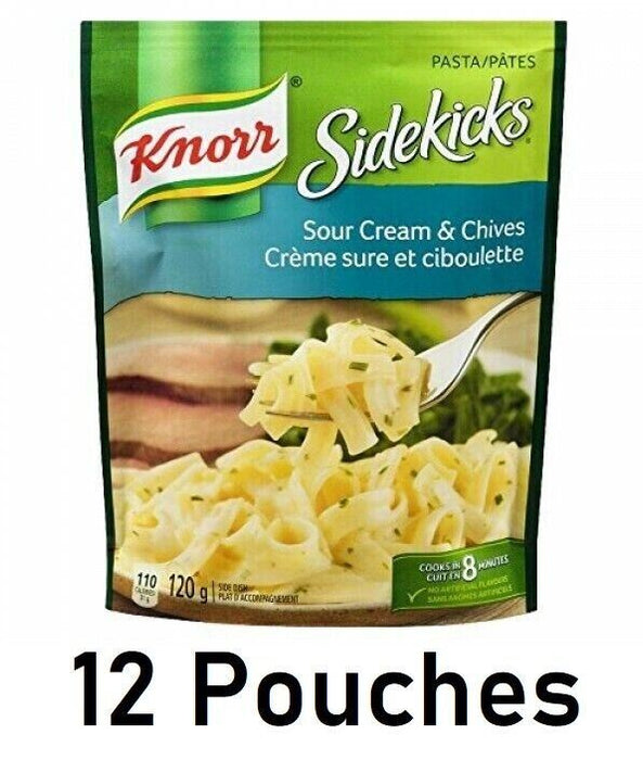 Knorr Sidekicks Sour Cream & Chives Pasta 120g Each 12 Pouches From Canada