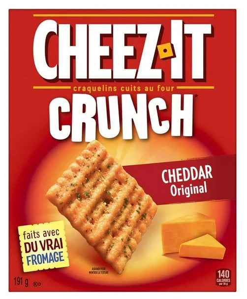 Cheez-It Crunch, Snack Crackers Crunch Original Cheddar, 191g