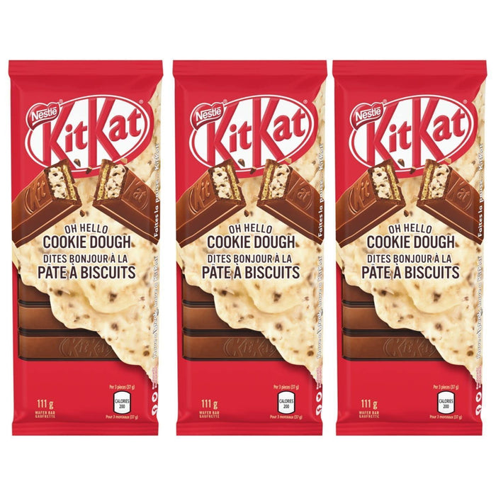 Kit Kat Cookie Dough Wafer Bar, 111g/3.9oz Each 3 Bars