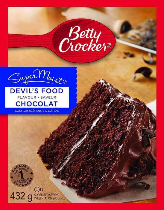 Betty Crocker Super Moist Devil's Food Chocolate Cake Mix, 15.25oz, 4 BOXES