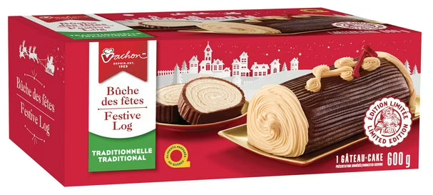 Vachon Festive Log Traditional Cakes, 600g