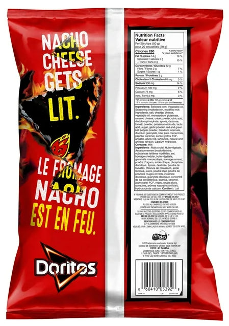 Doritos Flamin' Hot Nacho Flavored Tortilla Chips, 210g