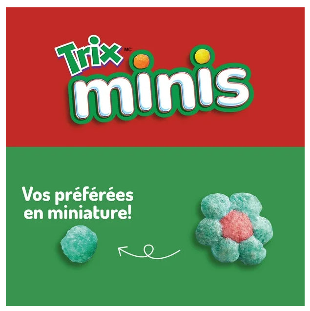 Trix Minis Breakfast Cereal, Fruity Corn Puffs with Whole Grains, 306g