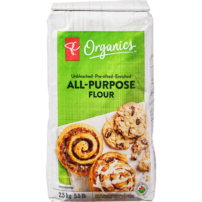 PC Organics Unbleached All-Purpose Flour 2.5kg/5.5 lbs