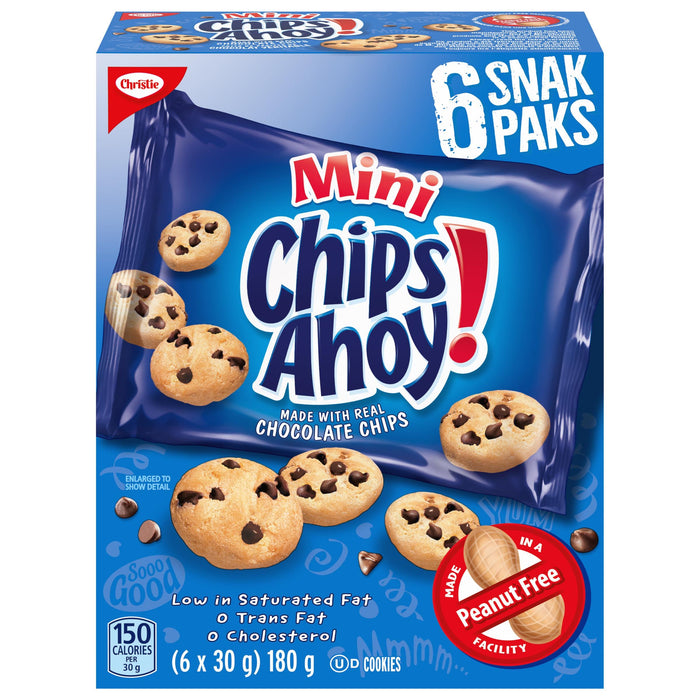 Chips Ahoy! Snak Paks Mini 180g/6.3oz Each 4 Boxes