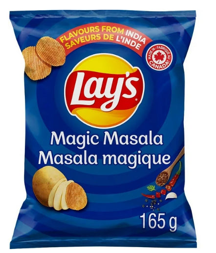 Lay's Magic Masala Ridged Flavored Potato Chips, 165g