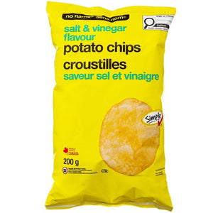 No Name Salt and Vinegar Flavour Potato Chips, 200g