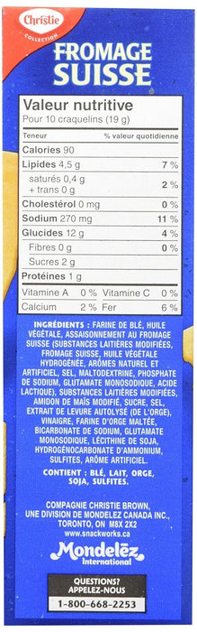 Christie Swiss Cheese Crackers, 200g/7.05 Ounces {Canadian Product}