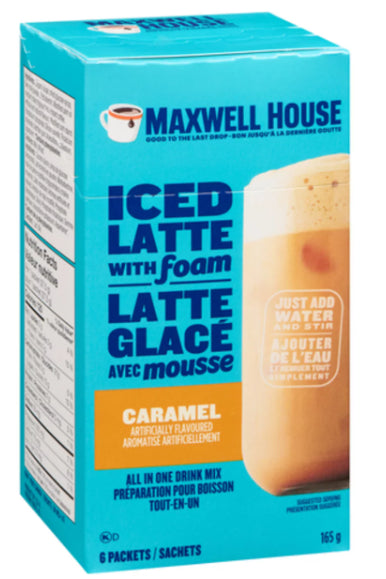 Maxwell House Iced Latte With Foam Caramel 165g