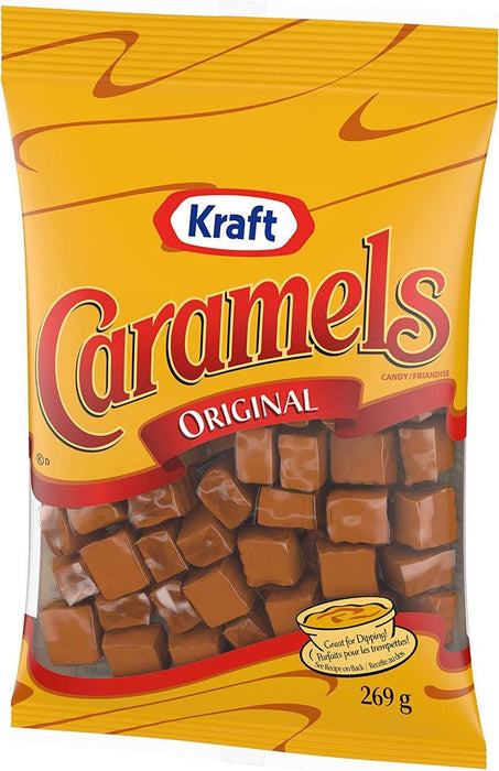 Kraft Original Caramels Chewy Candy 269g/9.5oz Bag