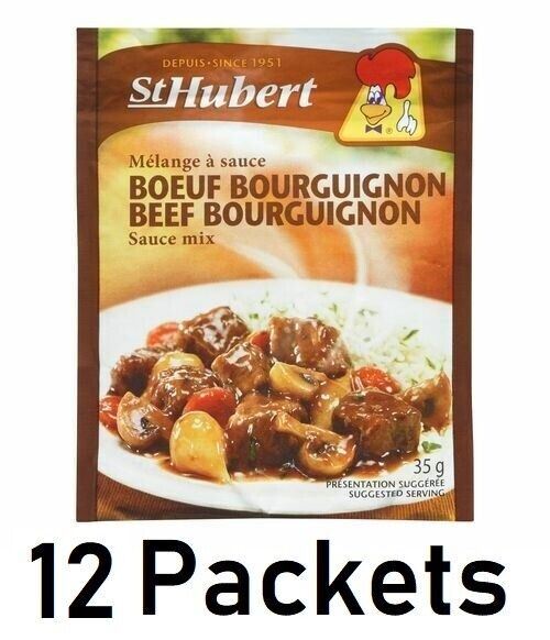 St Hubert Beef Bourguignon Mix 35g Each 12 Packets