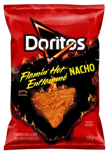 Doritos Flamin' Hot Nacho Flavored Tortilla Chips, 210g