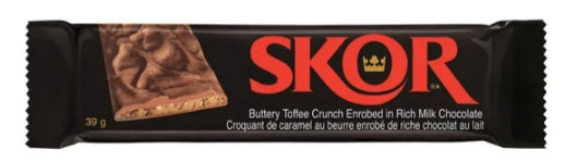 Skor Toffee Chocolate Candy Bars, 4 Bars, 156g