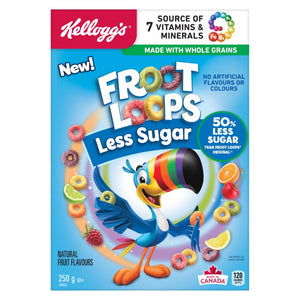 Kelloggs Froot Loops Cereal Less Sugar, 250g
