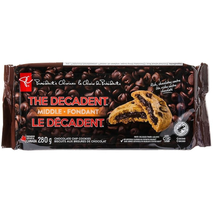 President's Choice The Decadent Middle Chocolate Chip Cookies, 280g