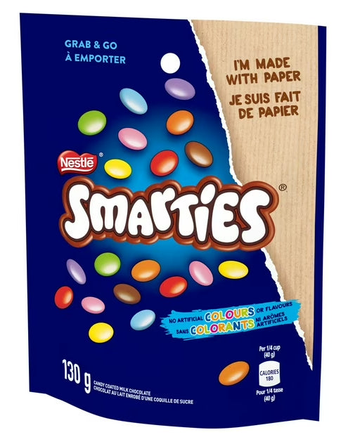 Nestle Smarties Candy Coated Milk Chocolate Bag, 130g