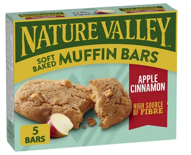 Nature Valley Soft-Baked Muffin Bars, Apple Cinnamon, 5ct, 175g