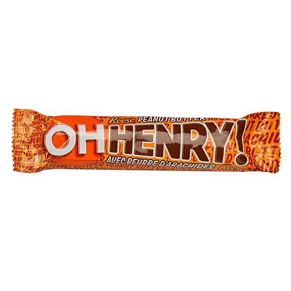 Hershey Oh Henry Chocolate Bars With Reese Peanut Butter Full Size 58g 12 Bars