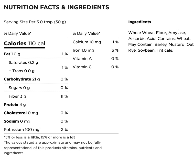 Robin Hood Whole Wheat All Purpose Flour 2.5kg/5.51lbs