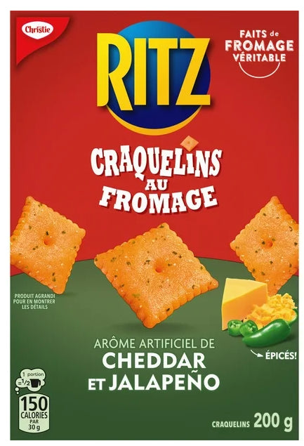 Ritz Cheese Nibs Cheddar Jalapeno Crackers, 200g