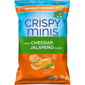 Quaker Crispy Minis Brown Rice Chips Cheddar Jalapeno, 90g