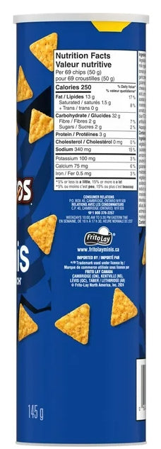 Doritos Minis Cool Ranch Flavored Tortilla Chips, Canister, 145g