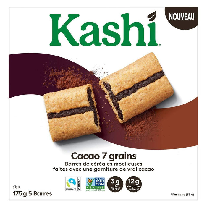 Kashi Cocoa 7 Grain Soft Baked Cereal Bars, 175g/6.2oz Box, 5 BARS