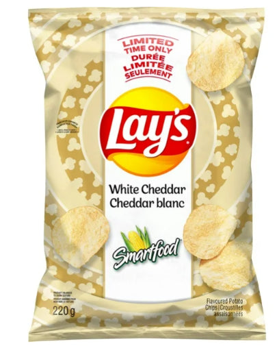 Lay's White Cheddar Potato Chips, 220g