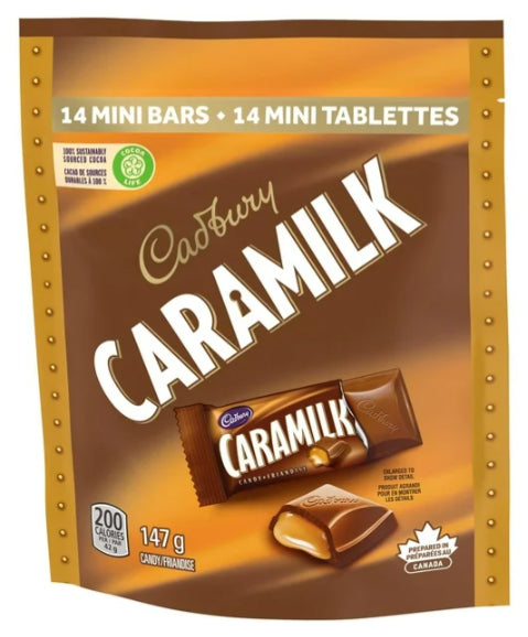 Cadbury Caramilk Mini Chocolate Candy Bars, 147g