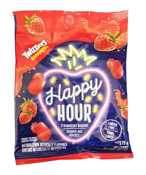 Twizzlers Happy Hour Strawberry Daiquiri Gummies, 175g/6oz, Bag