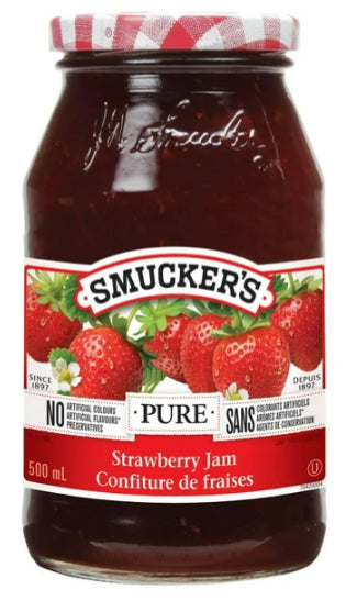 Smucker's Pure Strawberry Jam, 500mL