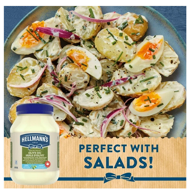 Hellmann's Half Fat Light Mayonnaise With Extra Virgin Olive Oil 890mL