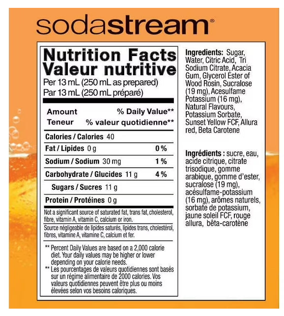 SodaStream Classic, Orange Flavour Drink Mix, 440mL