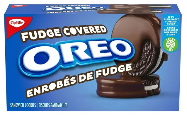 Oreo Fudge Covered Chocolate Sandwich Cookies, 224g