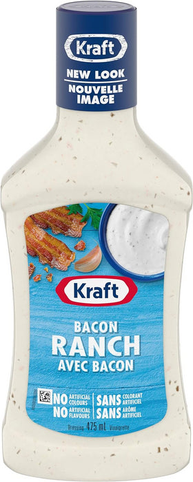 Kraft Bacon Ranch Salad Dressing, 475mL/16oz Bottle - CanadaGrocery