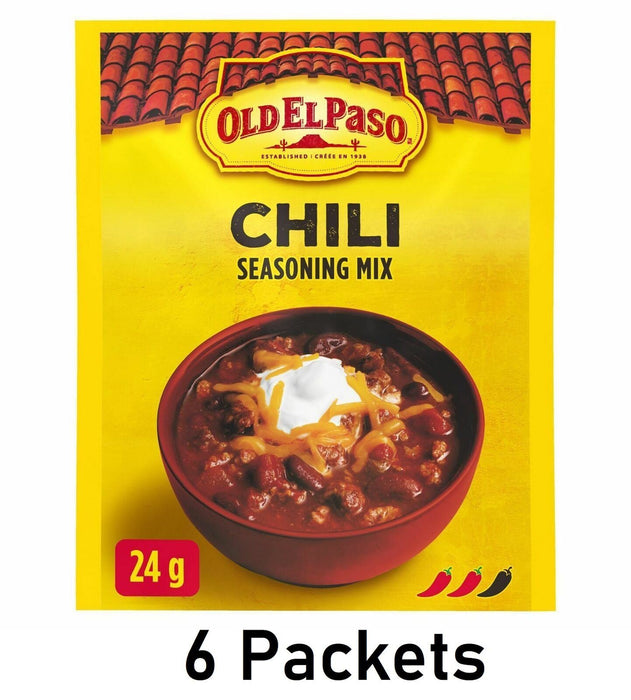 Old El Paso Chili Seasoning Mix 24g Each 6 Packets