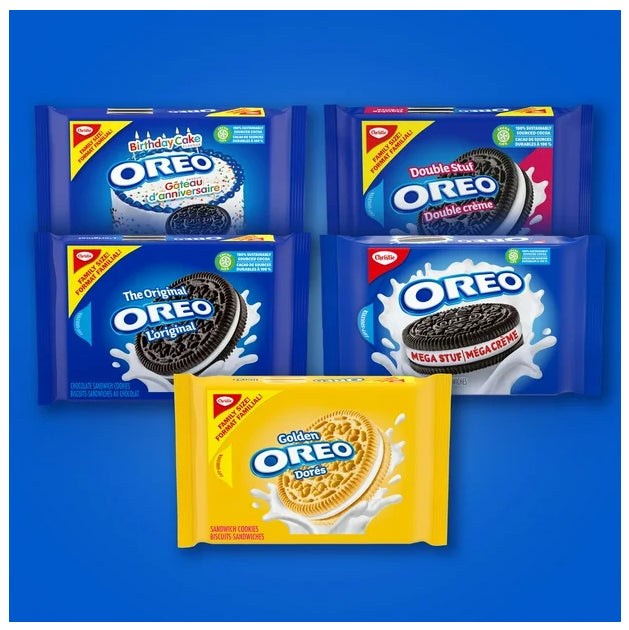 Oreo Double Stuf Chocolate Sandwich Cookies, Family Size, 436g