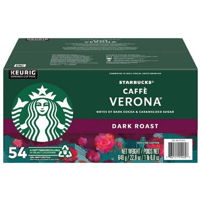 Starbucks Caffe Verona, Dark, K-Cups for Keurig Brewers 54 Count