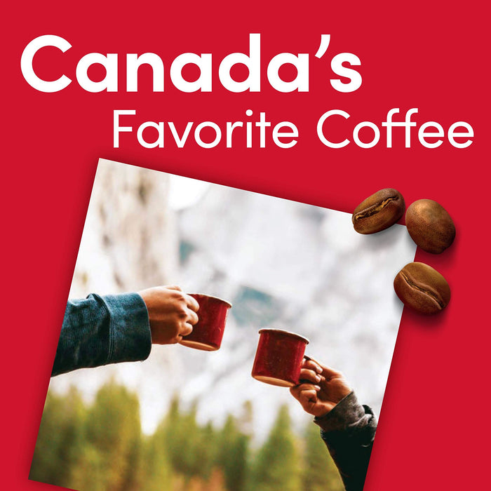 Tim Hortons Medium Roast Ground Coffee, Canada’s Favorite Coffee, 48oz Can