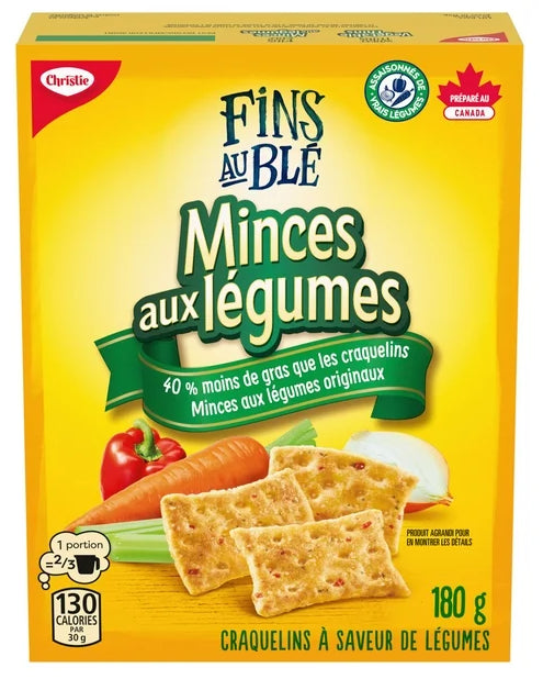 Wheat Thins Vegetable Thins 40% Less Fat Crackers, 180g