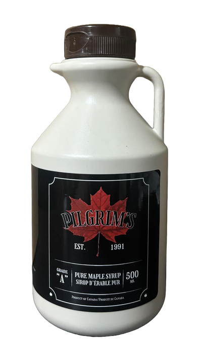 Pilgrim's Unblended, Small Batch, Single Source Canadian Maple Syrup, 500ml Bottle (1 Pint) - CanadaGroceryStore