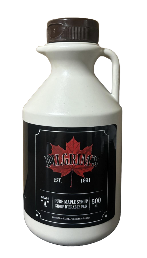 Pilgrim's Unblended, Small Batch, Single Source Canadian Maple Syrup, 500ml Bottle (1 Pint) - CanadaGroceryStore
