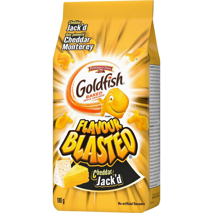 Pepperidge Farms Goldfish Cheddar Jack'd Crackers, Flavor Blasted, 180g/6.3oz