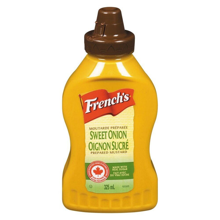 4 Bottles of French's Sweet Onion Prepared Mustard 325ml Each